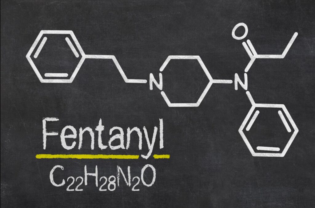 The fentanyl molecule.
